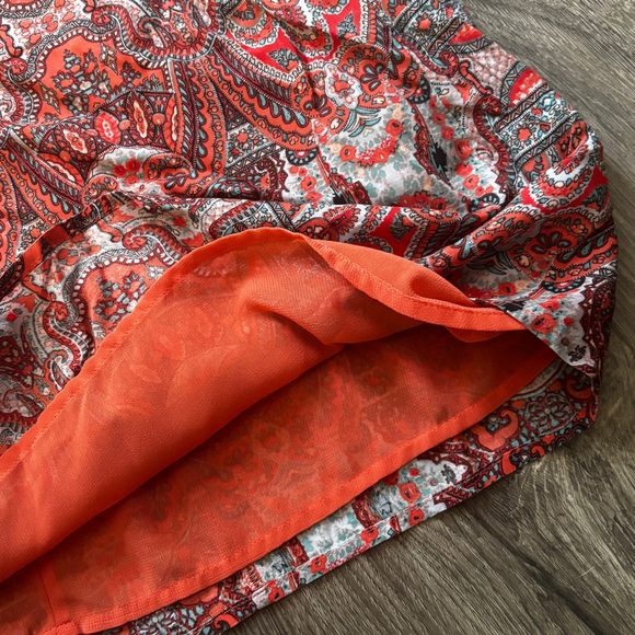 Lucky Brand Vibrant Orange Paisley Dress - Picture 3 of 8